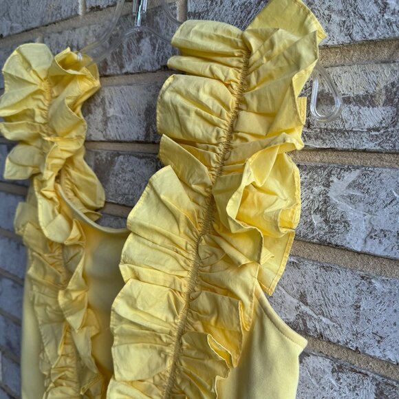 Marc New York Sleeveless Ruffle Cotton Blend Tank Blouse Women's Size M - Picture 6 of 7